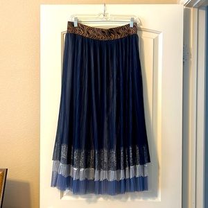 Gorgeous navy blue with lace skirt